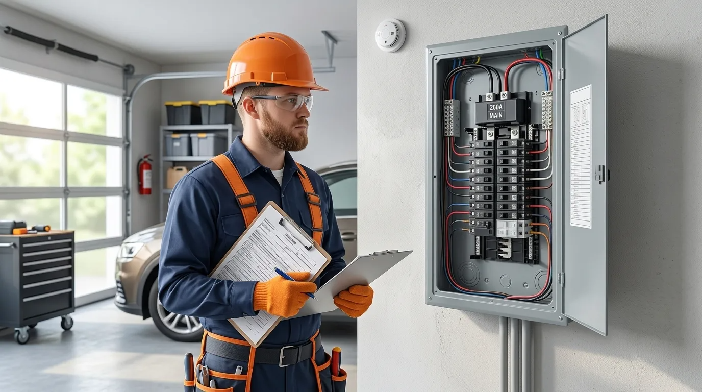 Electric panel upgrade for solar installation by licensed electrician.