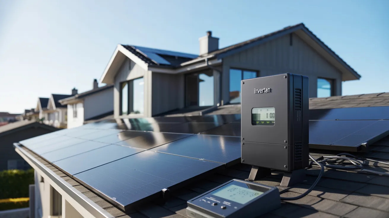 Modern home with rooftop solar panels installed for residential electricity generation