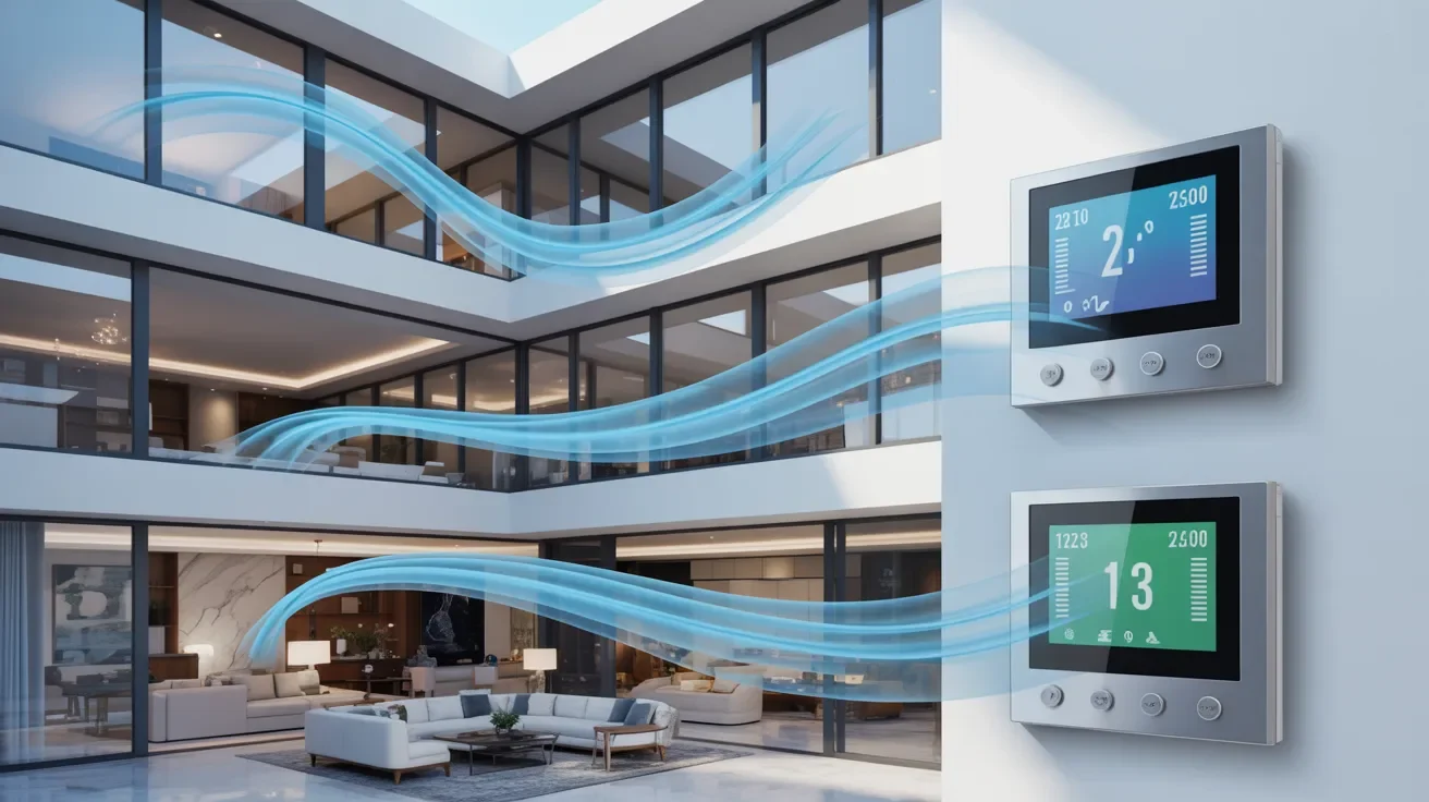 Two-stage thermostat system designed for a large home
