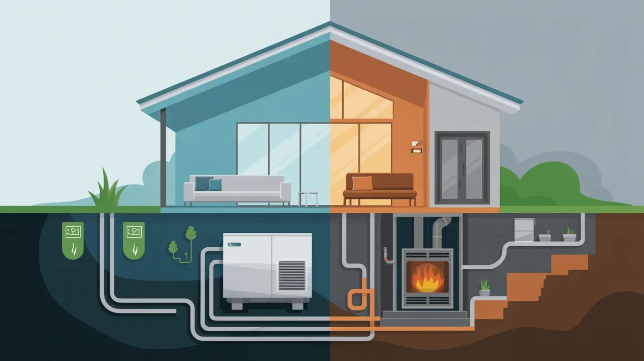 Side-by-side comparison of geothermal heat pumps and traditional HVAC systems