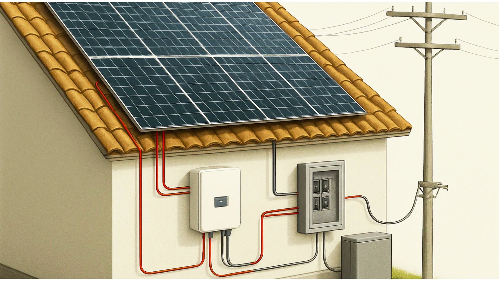 Carefully planned solar equipment placement integrated into modern home exterior design.