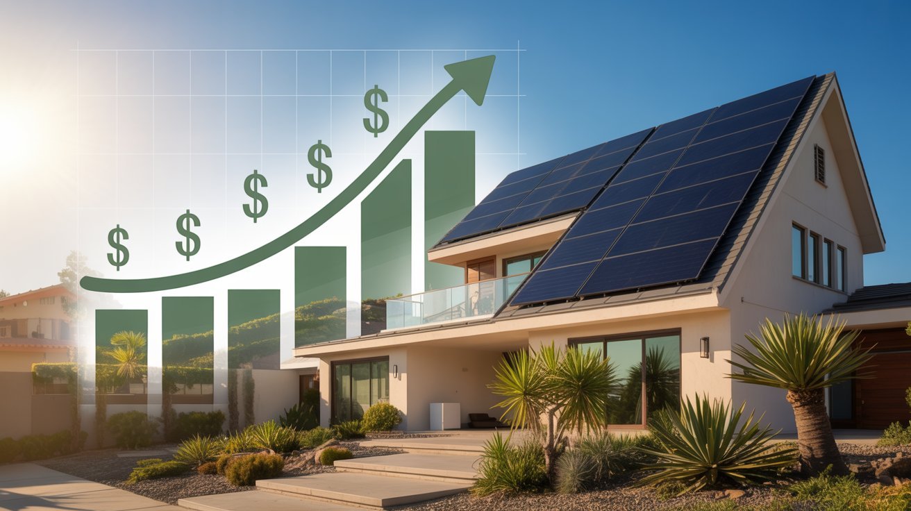 California housing market trends showing increased demand for homes equipped with solar energy systems.
